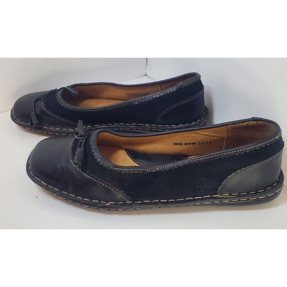 Born Womens Sz 10 Slip On Leather and Suede Excellent Condition - Picture 6 of 11